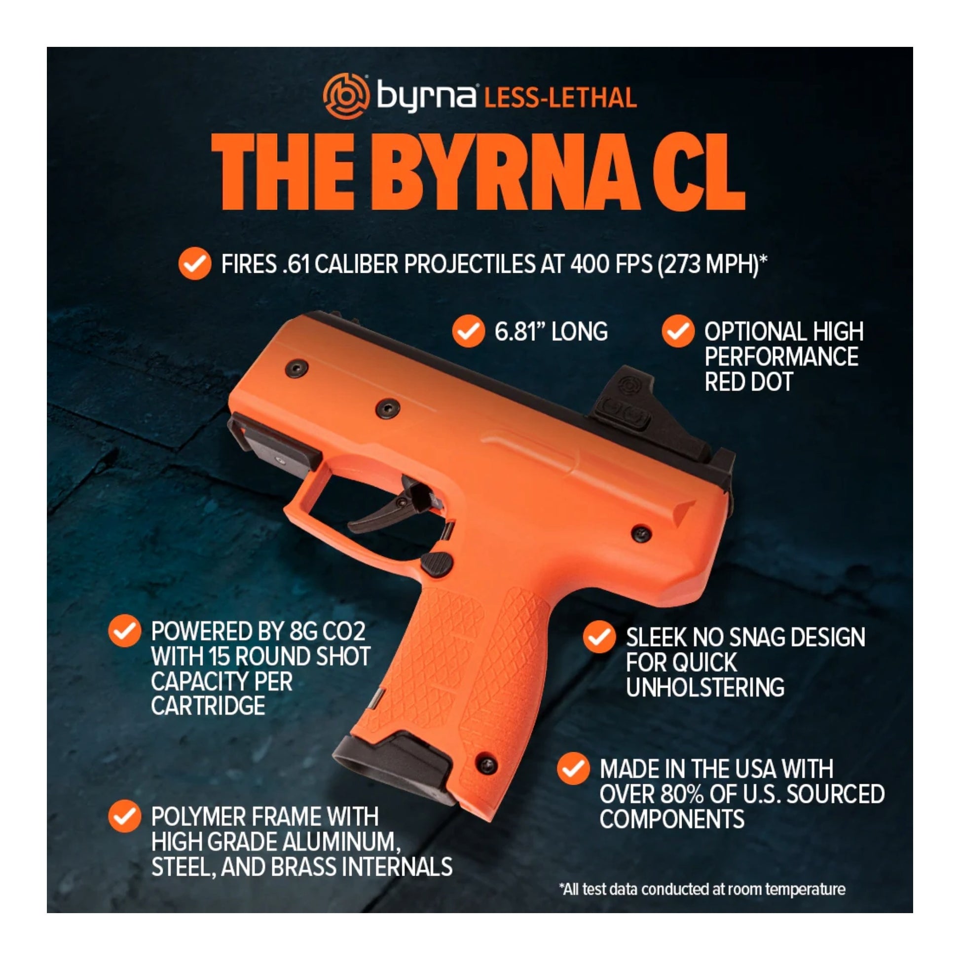 Byrna CL Launcher - 400 FPS Compact Self-Defense Launcher - Ungunn