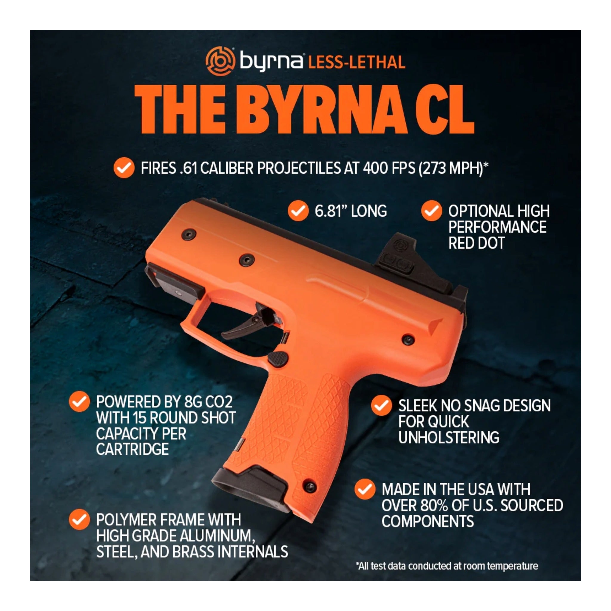 Byrna CL Launcher - 400 FPS Compact Self-Defense Launcher - Ungunn