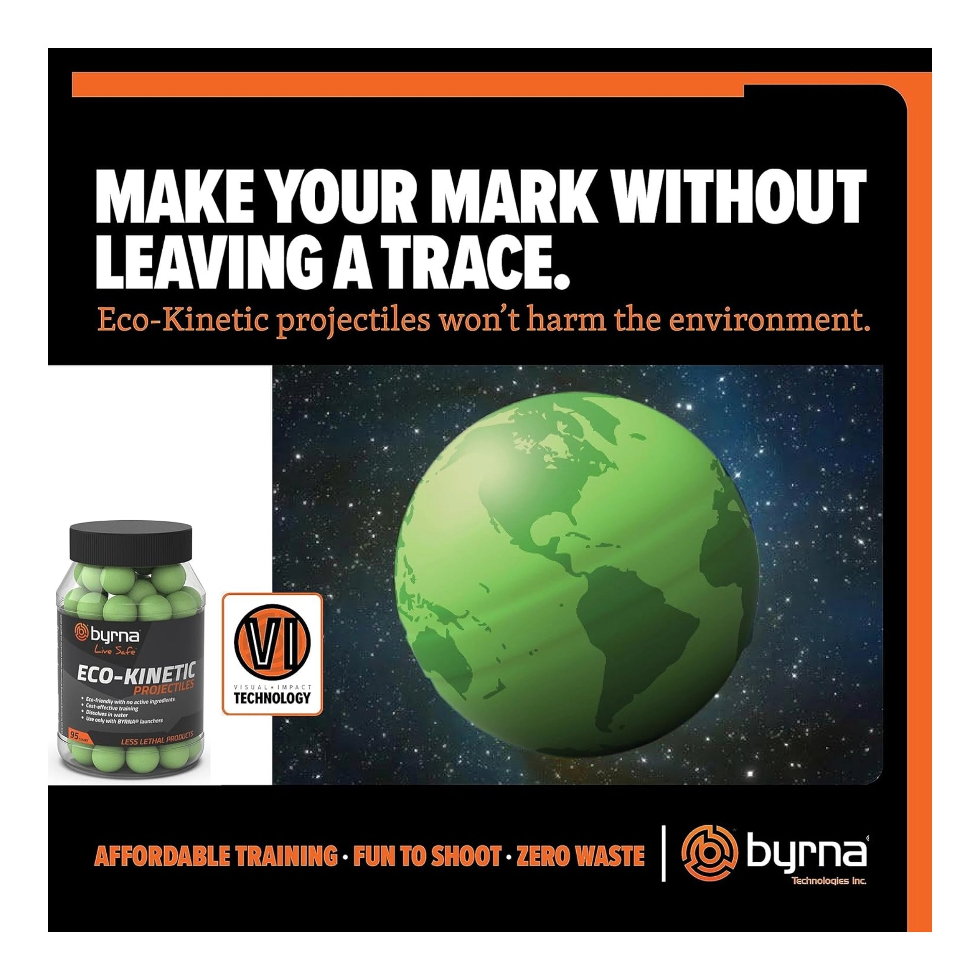 Byrna Eco-Kinetic Projectiles .68 Caliber - 95 Count (Training Only) - Ungunn