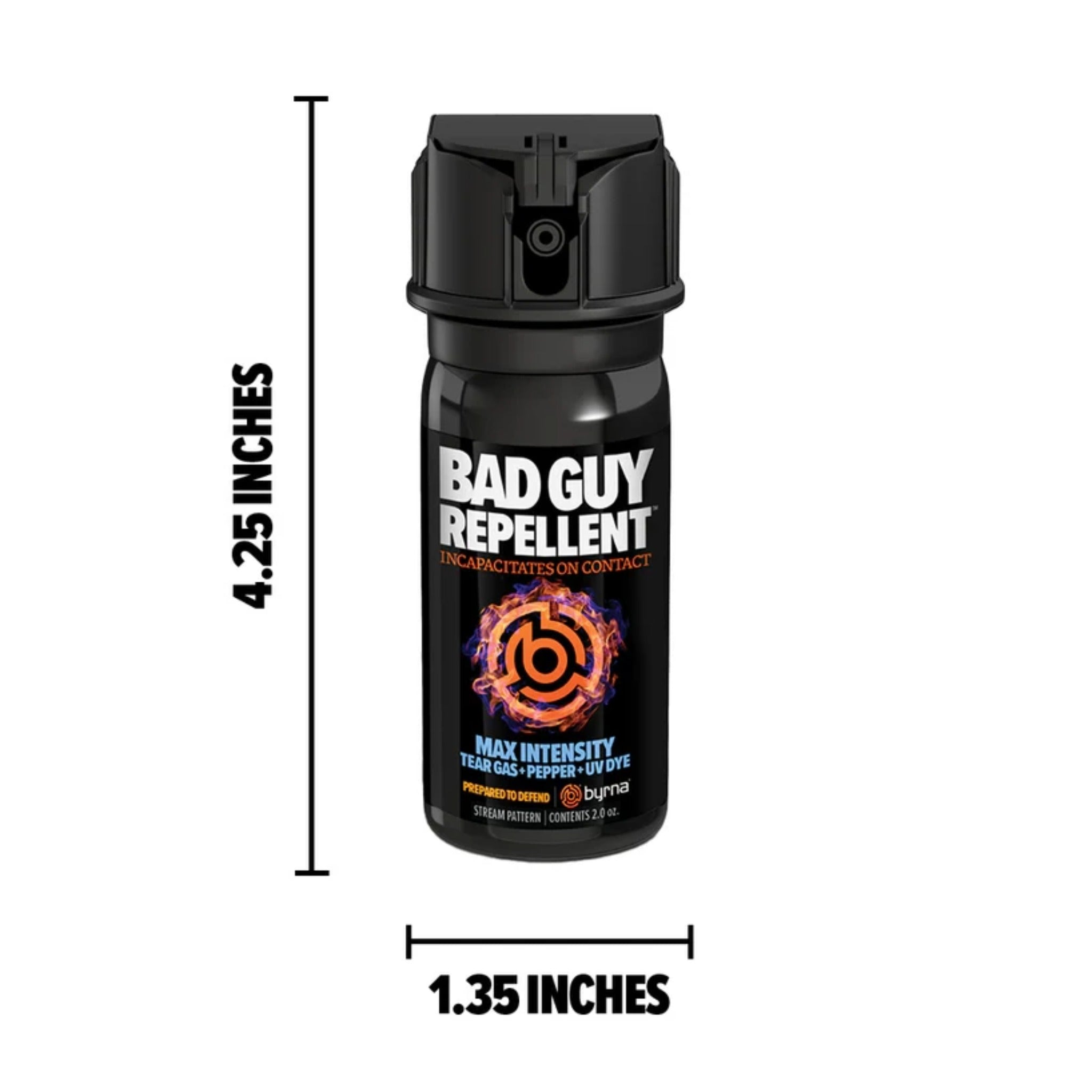 Byrna Bad Guy Repellent Pepper Spray (BGR MAX) - OC + CS Tear Gas - Ungunn