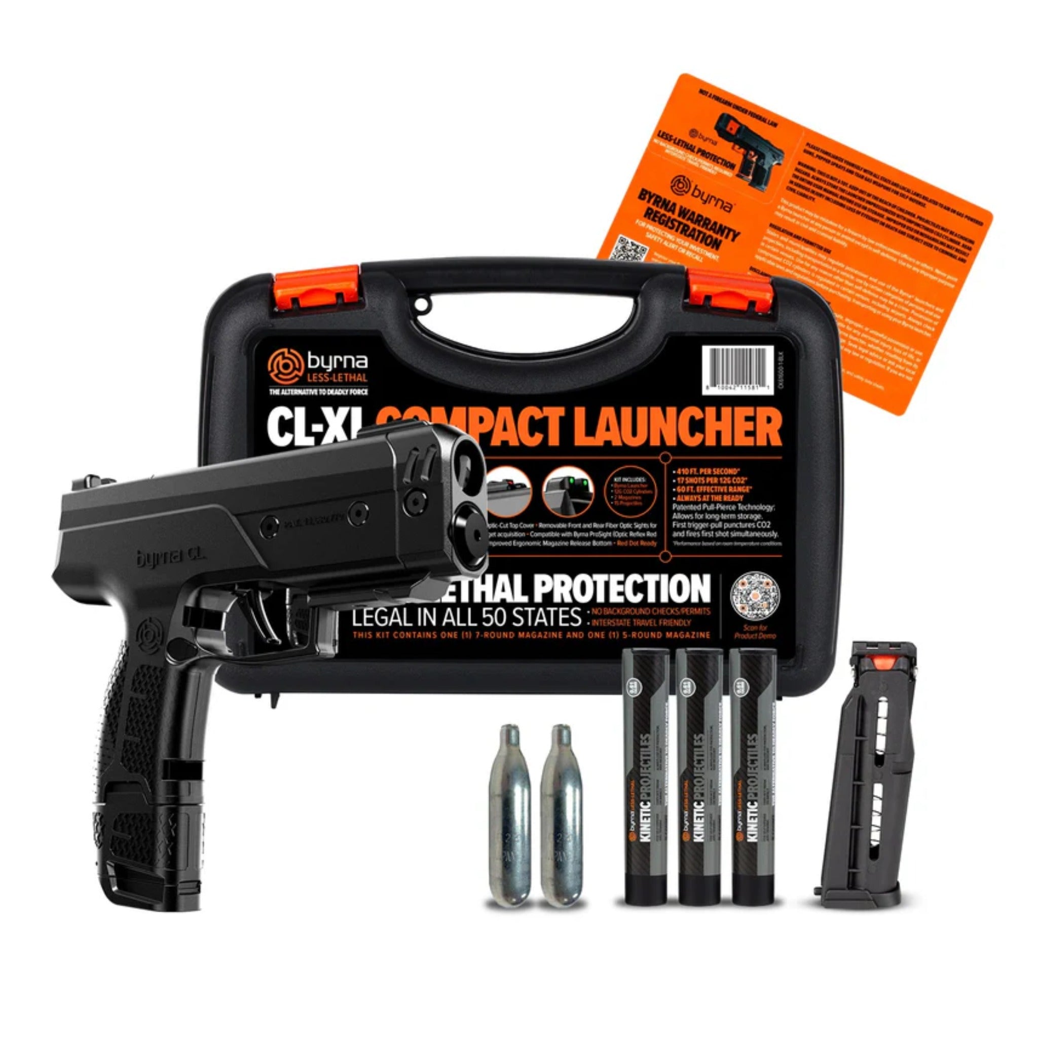 Byrna CL-XL Launcher - 410 FPS Extended Barrel | 12g CO2 Non-Lethal Defense - Ungunn