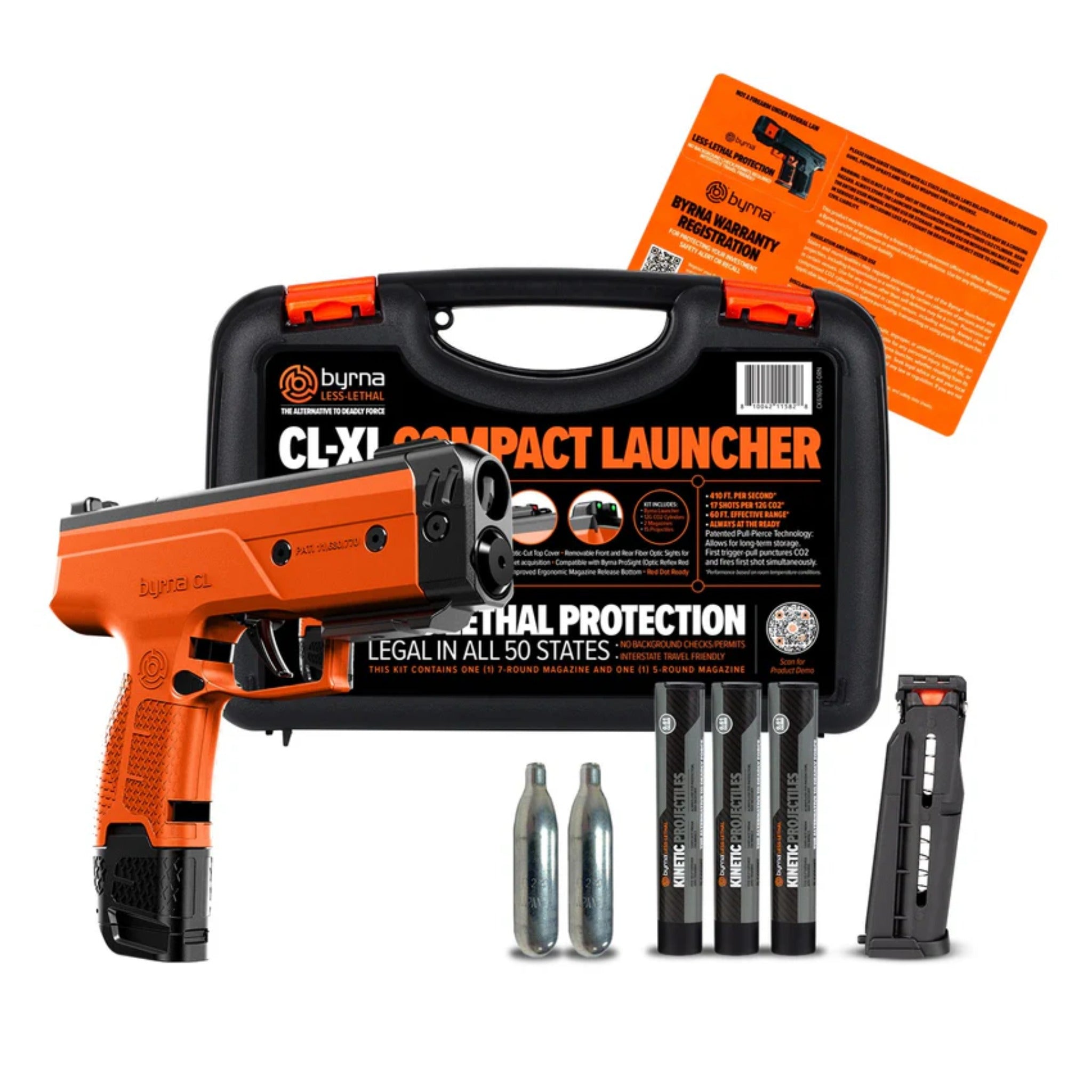 Byrna CL-XL Launcher - 410 FPS Extended Barrel | 12g CO2 Non-Lethal Defense - Ungunn