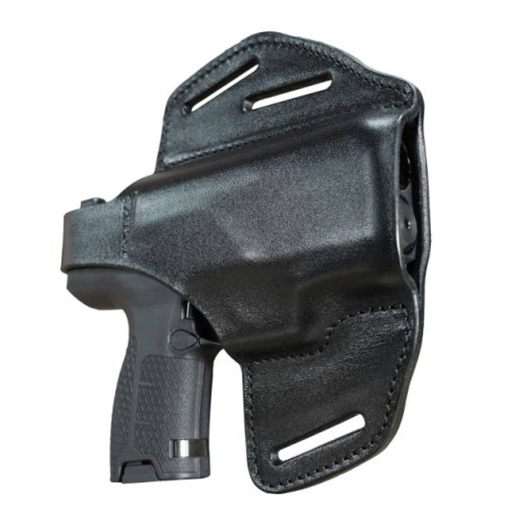Premium 3-Slot Leather OWB Holster for Byrna CL - Right Hand Thumb Break | Full-Grain Cowhide - Ungunn