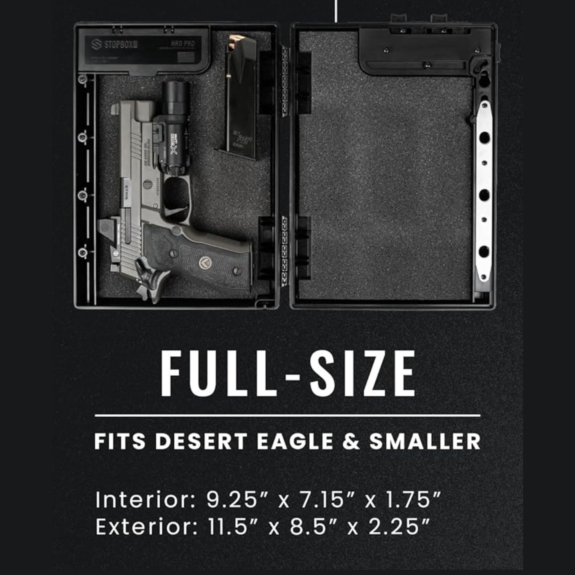 StopBox Pro Mechanical Gun Safe - Quick Access | No Batteries | Made in USA - Ungunn